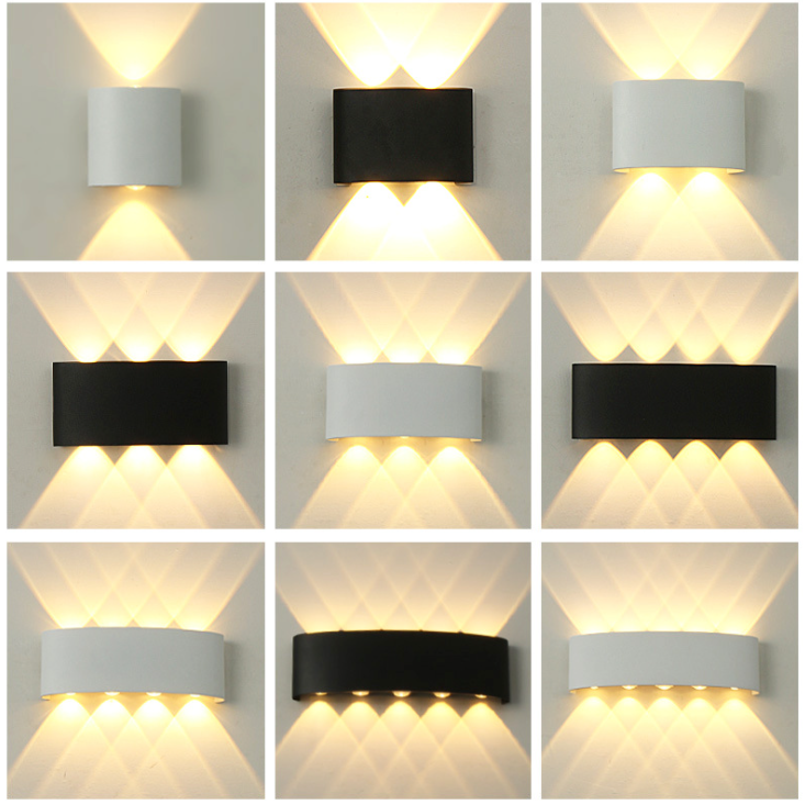Outdoor Lighting Wall Mount - ขึ้นและลงโคมไฟติดผนัง LED กันน้ํา IP65 อลูมิเนียมโคมไฟติดผนังภายในสําหรับห้องนอนห้องนั่งเล่นทางเดินแสงกลางแจ้งในร่ม
