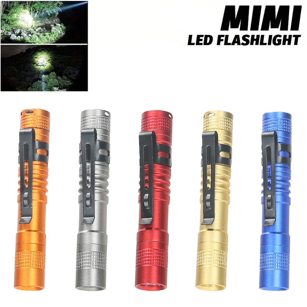 Outdoor Lighting Lumen - ไฟฉาย LED แบบพกพาขนาดเล็กพร้อมคลิปหนีบ ความสว่างสูงพิเศษ ความสว่างสูง ไฟฉายพกพาสำหรับตั้งแคมป์กลางแจ้งฉุกเฉิน