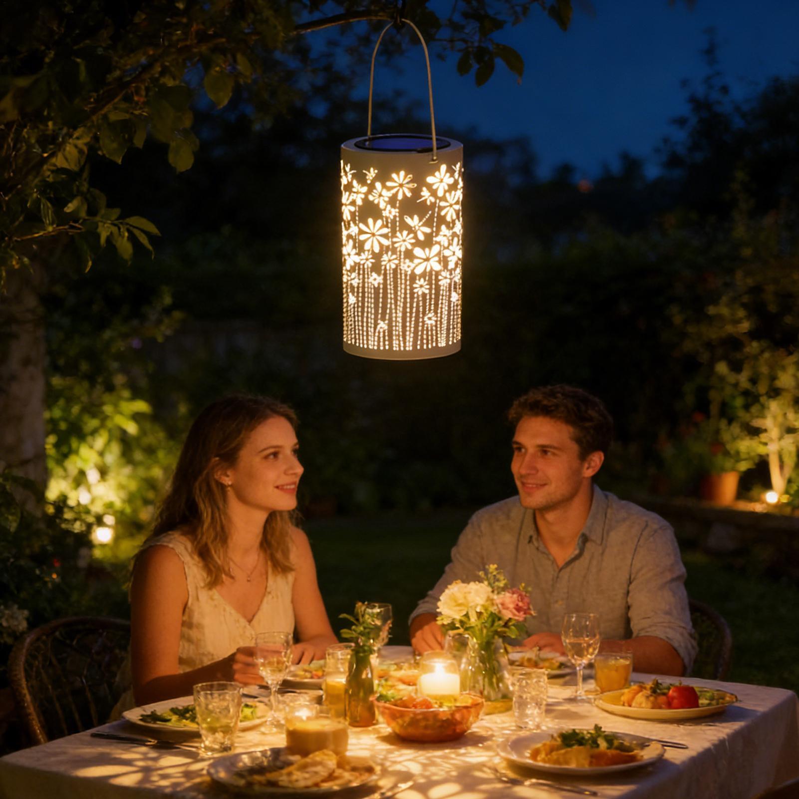 Solar Path Light - โคมไฟกลางแจ้งสำหรับระเบียง โคมไฟดอกไม้กันน้ำ ของตกแต่ง ไฟพลังงานแสงอาทิตย์ ทางเดินกลางแจ้งสำหรับสวน ภายนอกทางเดิน