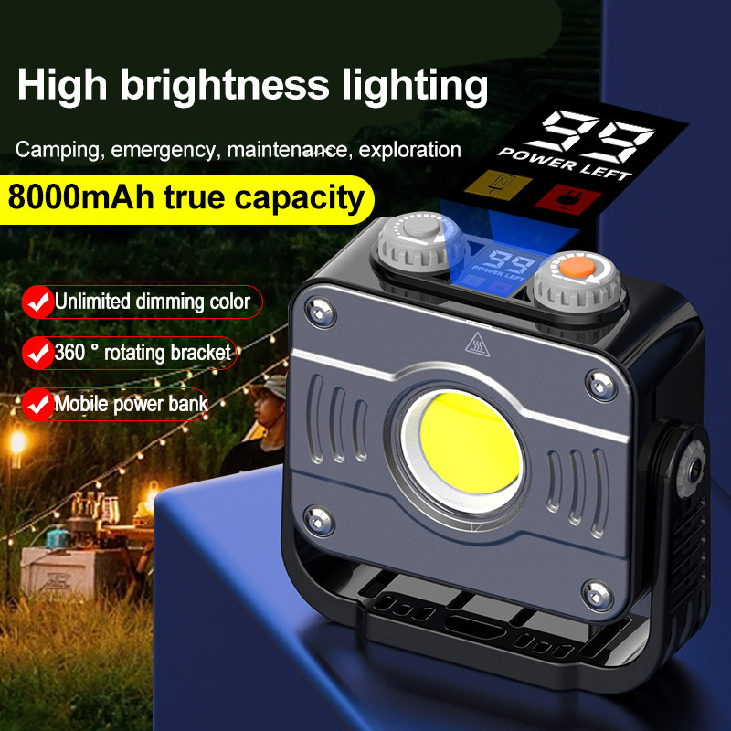 Zumtobel Outdoor Lighting - ไฟฉายทำงานแบบชาร์จได้ 8000mAh ไฟ LED COB แรงสูง