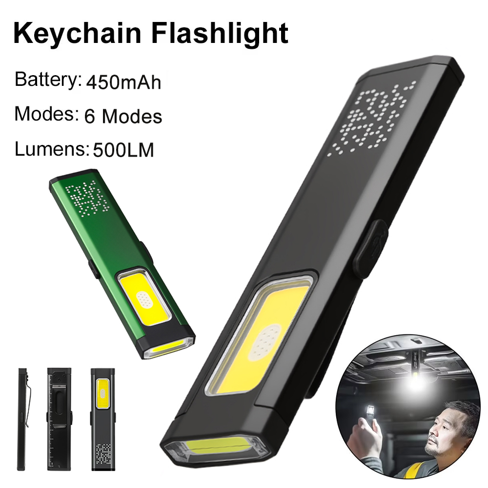 Outdoor Lighting Lumen - ไฟฉาย LED แบบชาร์จไฟแบบพกพาขนาดเล็ก, ไฟฉายพกพาสำหรับทำงานกลางแจ้งกันน้ำพร้อมที่จับแม่เหล็ก, ไฟฉาย LED