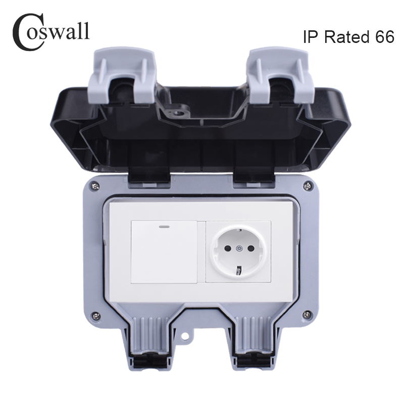 Outdoor Lighting Wall Mount - Coswall IP66 Weatherproof กันน้ำกลางแจ้ง Wall Power
