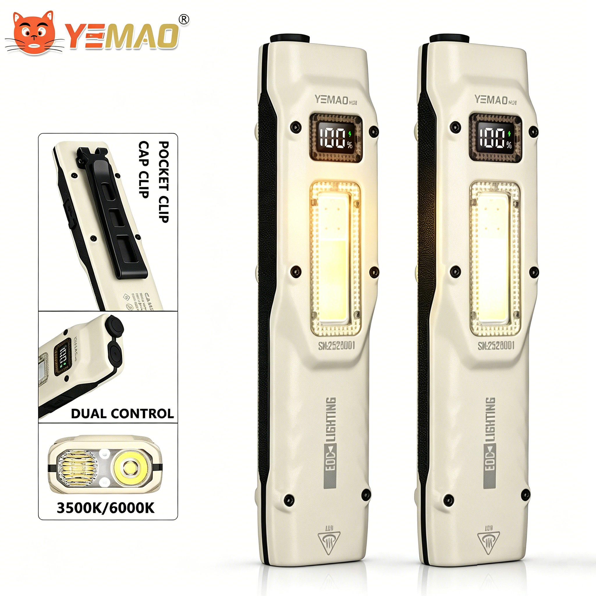 Outdoor Lighting Lowes - แบบพกพา 880LM YEMAO M28 Ultra-thin ยุทธวิธีทํางานไฟฉาย