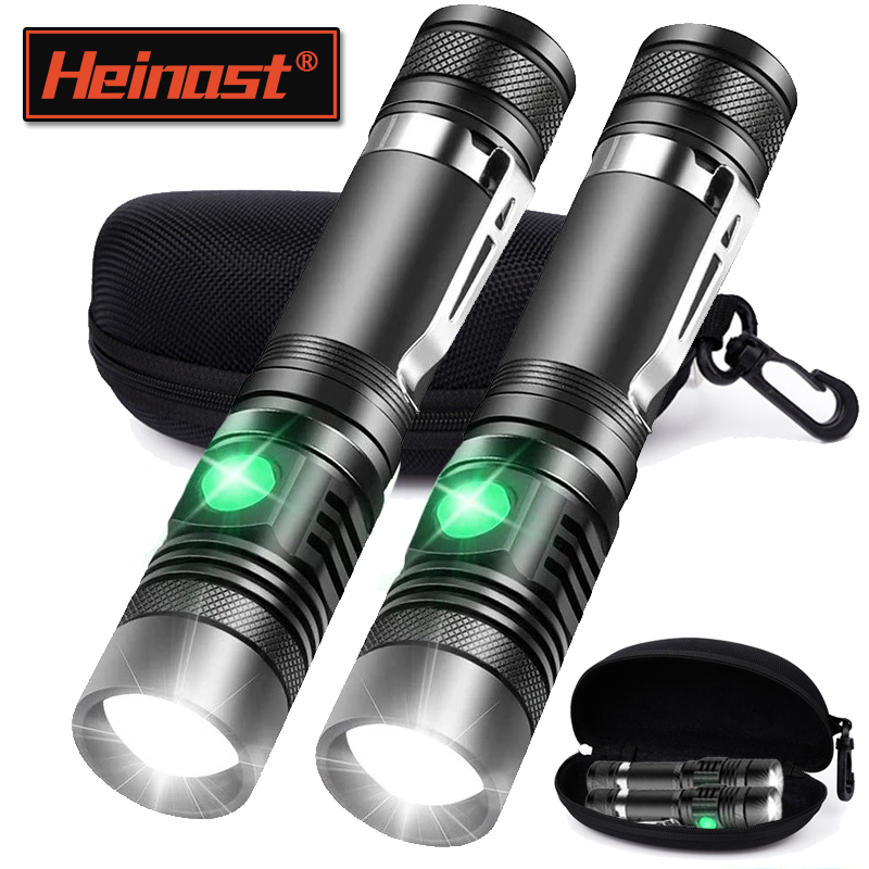Outdoor Lighting Lowes - ไฟฉายแบบชาร์จได้ T6 ใช้แบตเตอรี่ 18650 ไฟฉายซูมแบบพกพา ไฟคาดศีรษะแบบหนีบหมวก