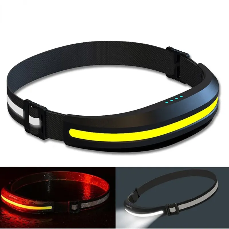 Zumtobel Outdoor Lighting - แบบพกพาCOBไฟหน้าแบบชาร์จไฟได้สีแดงและสีขาวแสงทํางานกลางแจ้งCamping Night Running Floodlightตกปลาไฟหน้า