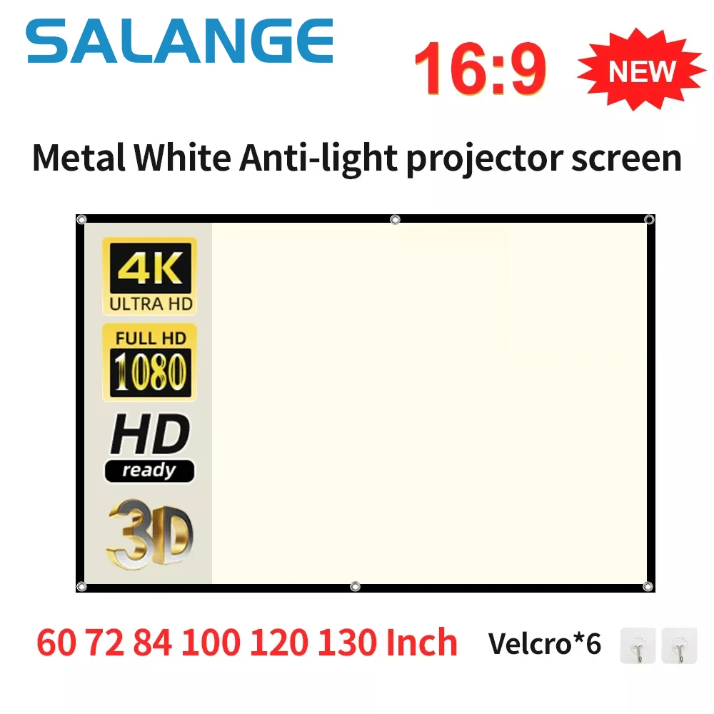Outdoor Lighting Grid Screen - Salange สีขาวตาราง Anti Light ผ้าม่านโปรเจคเตอร์หน้าจอ Wall