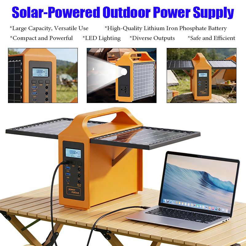 Outdoor Lighting For Backyard - สถานีพลังงานแสงอาทิตย์แบบพกพา 150W พร้อมไฟ LED และแผงโซลาร์เซลล์ 220V