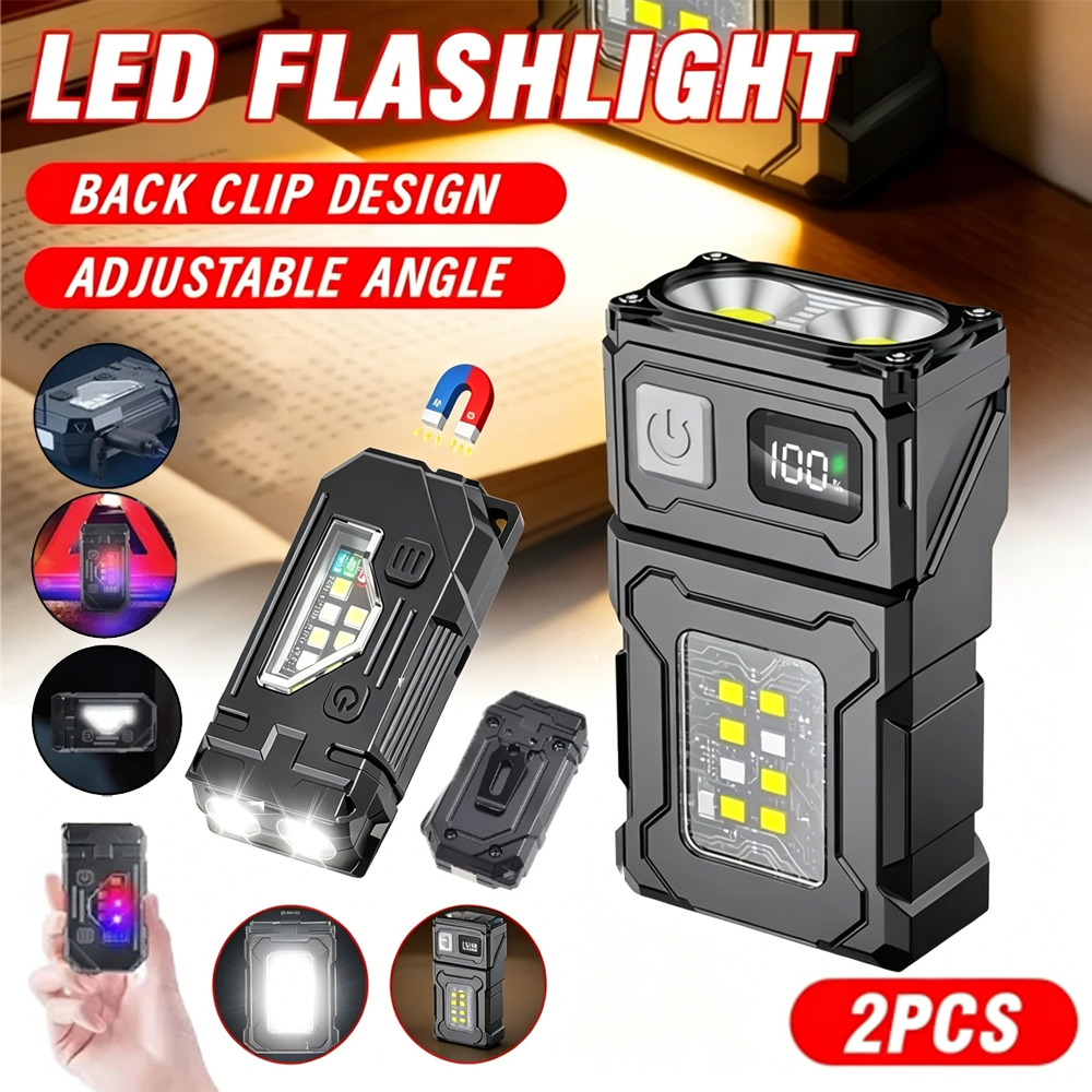 Outdoor Lighting Lumen - ไฟฉาย LED แบบชาร์จไฟผ่านพอร์ต Mini USB พร้อมแม่เหล็กท้าย