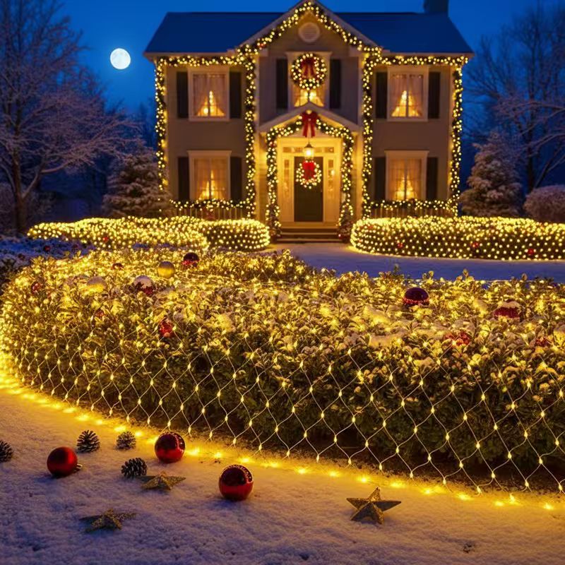 Outdoor Lighting Grid Screen - ไฟตาข่ายคริสต์มาสขนาด 3x2 เมตร กันน้ำ สำหรับตกแต่งงานแต่งงานกลางแจ้ง