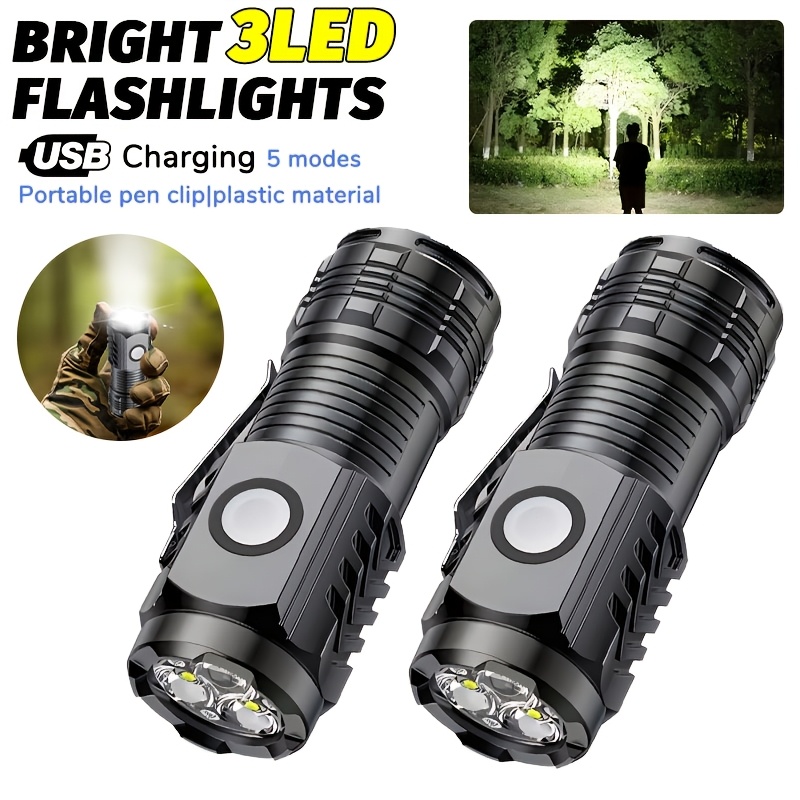 Outdoor Lighting Lumen - ไฟฉายพกพาขนาดเล็กแบบ LED พลังสูง ใช้ได้ที่ปลายนิ้ว กันน้ำ เหมาะสำหรับเดินป่า