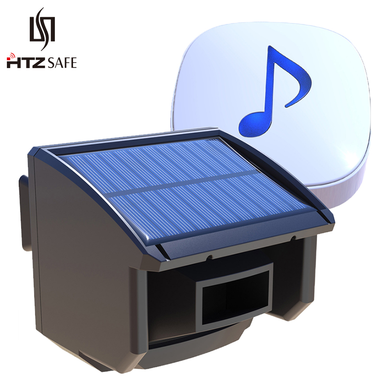 Wired Pathway Light - HTZSAFE 400เมตรไร้สาย Driveway Alarm Outdoor Weather