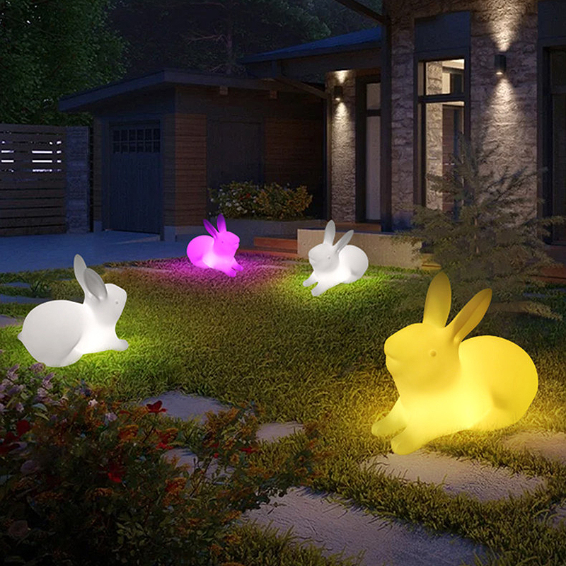 Outdoor Lighting Lamps - โคมไฟตั้งพื้นเรืองแสง ไฟ LED พลังงานแสงอาทิตย์สำหรับสนามหญ้า ไฟกลางแจ้งแบบไม่ใช้พลังงานแสงอาทิตย์ โคมไฟสวนกลางแจ้ง