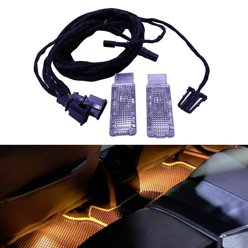 Wired Pathway Light - สายไฟชุดไฟส่องพื้นภายในรถยนต์สำหรับ Passat B6 Golf 6 MK6