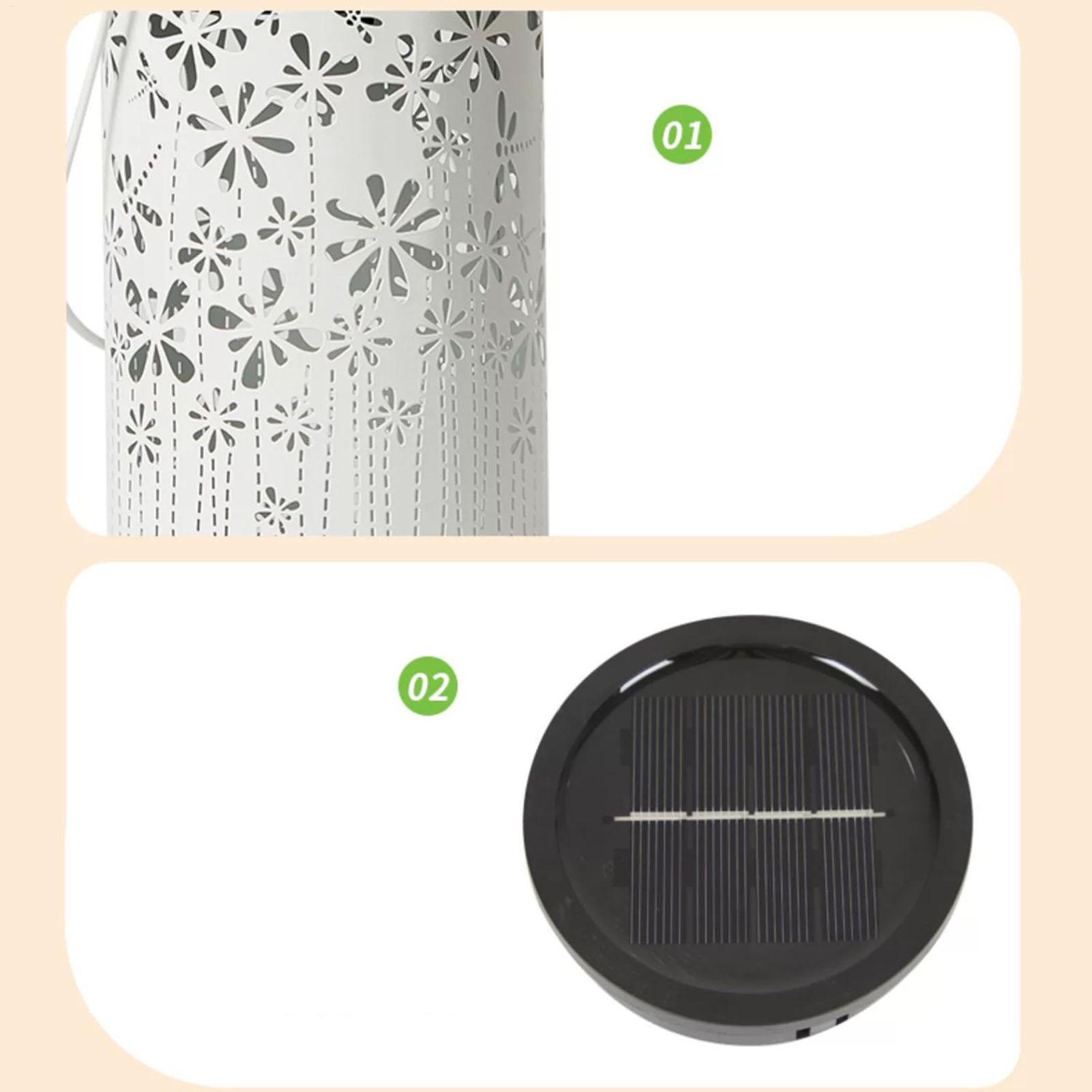 Solar Path Light - โคมไฟกลางแจ้งสำหรับระเบียง โคมไฟดอกไม้โลหะหลากสี ไฟพลังงานแสงอาทิตย์สำหรับทางเดินในสวน ทางเดินภายนอก ทางเดินในบ้าน