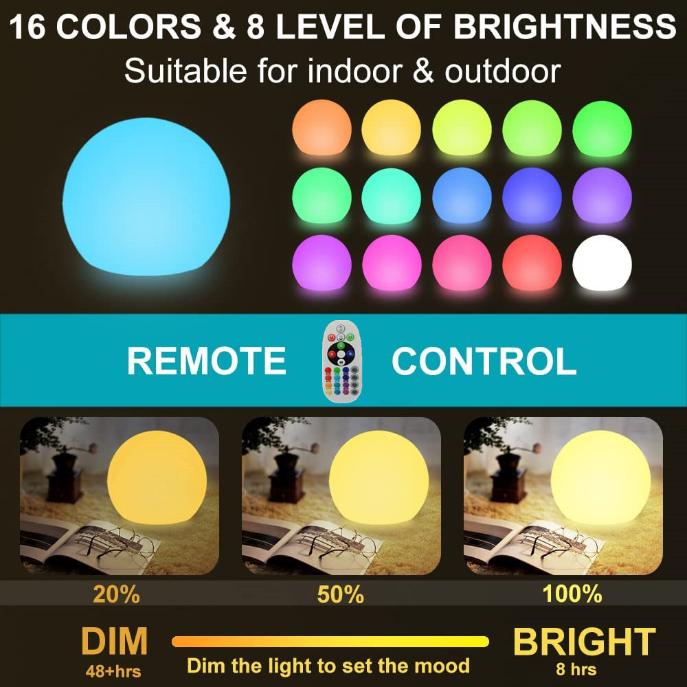 LED เรืองแสง Ball Light สําหรั - Outdoor Lighting For Backyard บทวิจารณ์และราคา
