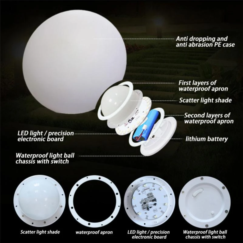 LED เรืองแสง Ball Light สําหรั - Outdoor Lighting For Backyard บทวิจารณ์และราคา