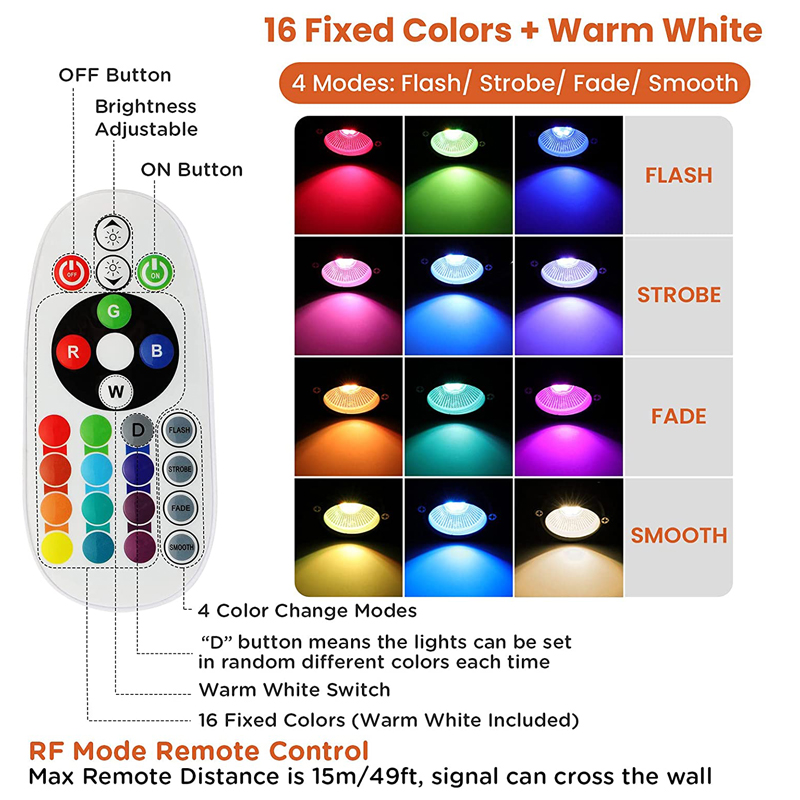 ไฟ LED RGBW แรงดันต่ำสำหรับตกแ - Color Changing Outdoor บทวิจารณ์และราคา