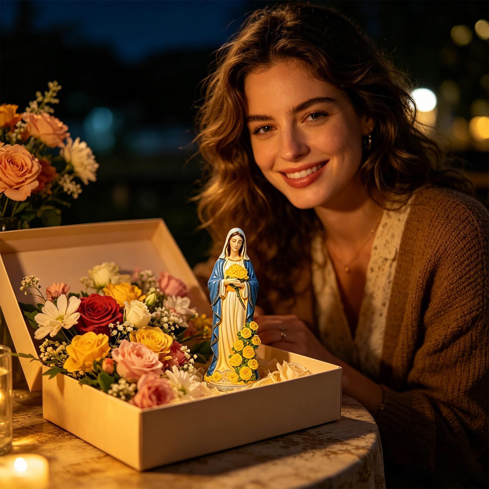 รูปปั้นพระแม่มารีพลังงานแสงอาท - Outdoor Lighting For Backyard บทวิจารณ์และราคา