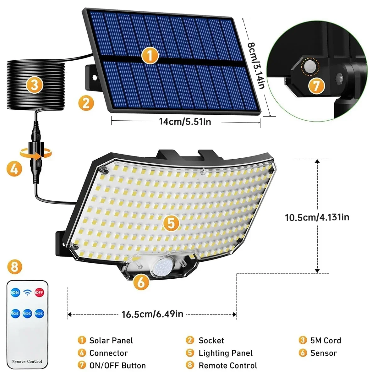 234LED ไฟพลังงานแสงอาทิตย์กลาง - Outdoor Lighting Patio บทวิจารณ์และราคา