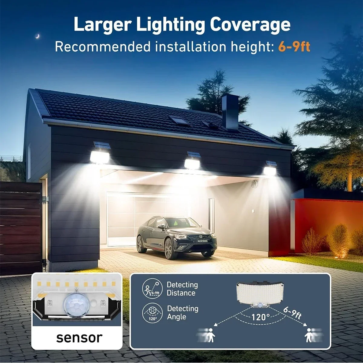 234LED ไฟพลังงานแสงอาทิตย์กลาง - Outdoor Lighting Patio บทวิจารณ์และราคา
