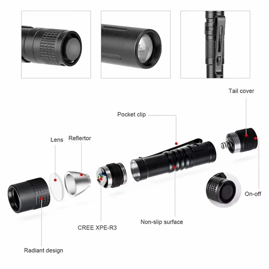 ไฟฉาย LED พกพาขนาดเล็กพิเศษ สว - Outdoor Lighting Lumen บทวิจารณ์และราคา