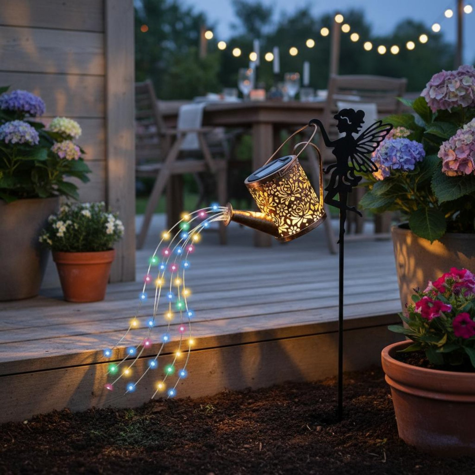 โคมไฟรดน้ำต้นไม้รูปนางฟ้าพลังง - Outdoor Lighting Patio บทวิจารณ์และราคา