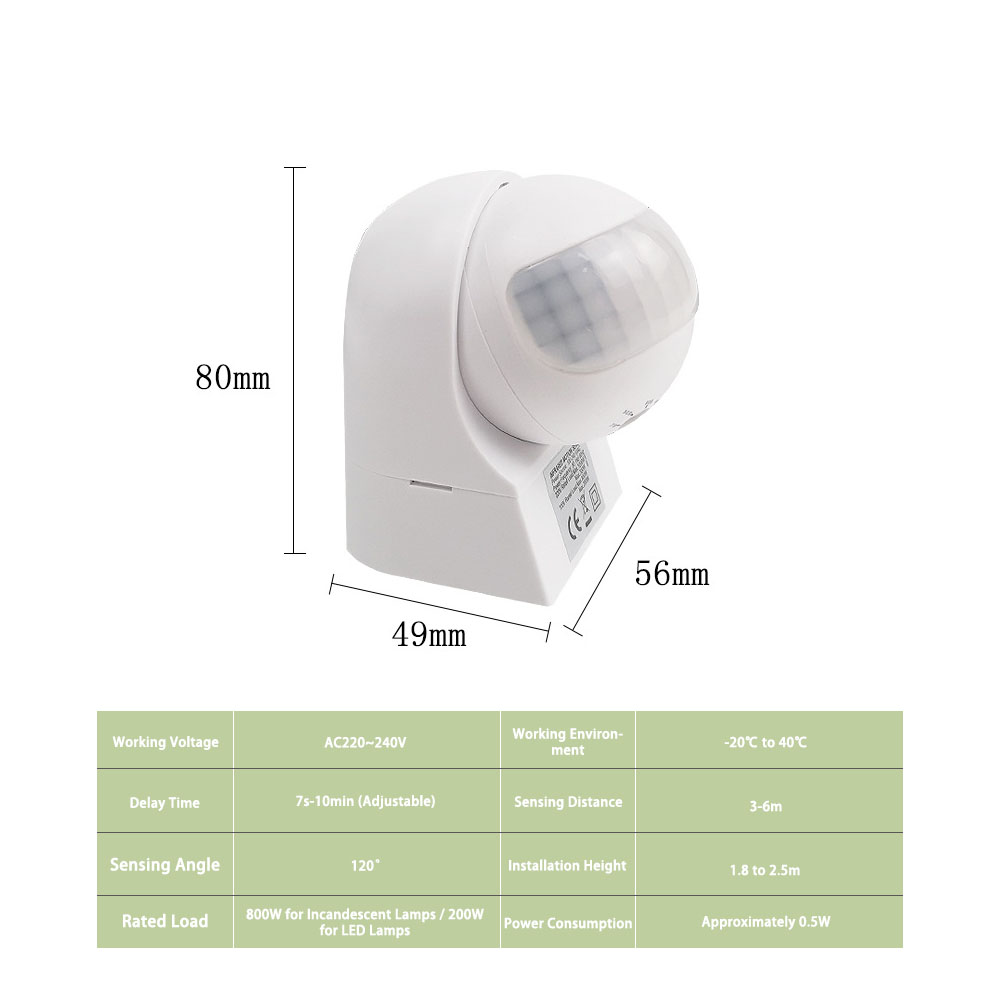 สวิตช์เซ็นเซอร์ตรวจจับความเคลื - Outdoor Lighting Wall Mount บทวิจารณ์และราคา