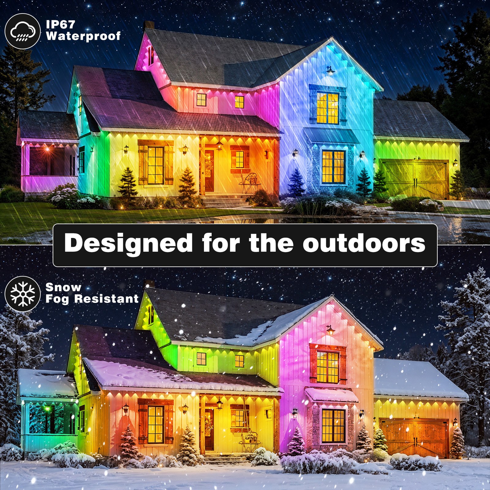 ไฟ LED สายยาว 500 ฟุต สำหรับภา - Color Changing Outdoor บทวิจารณ์และราคา