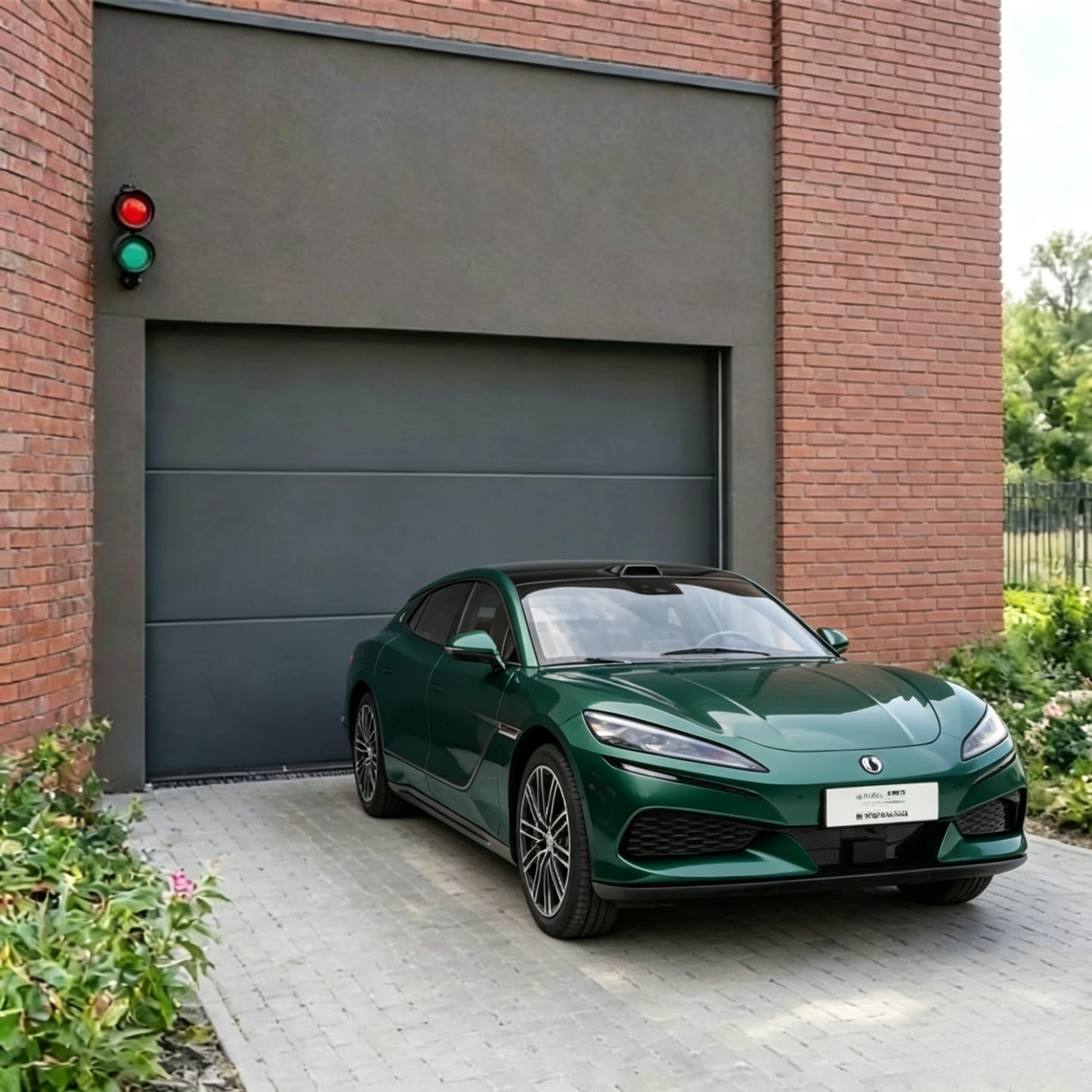 ประตูโรงรถแบบแยกส่วนพร้อมเซ็นเ - Outdoor Lighting For Home บทวิจารณ์และราคา