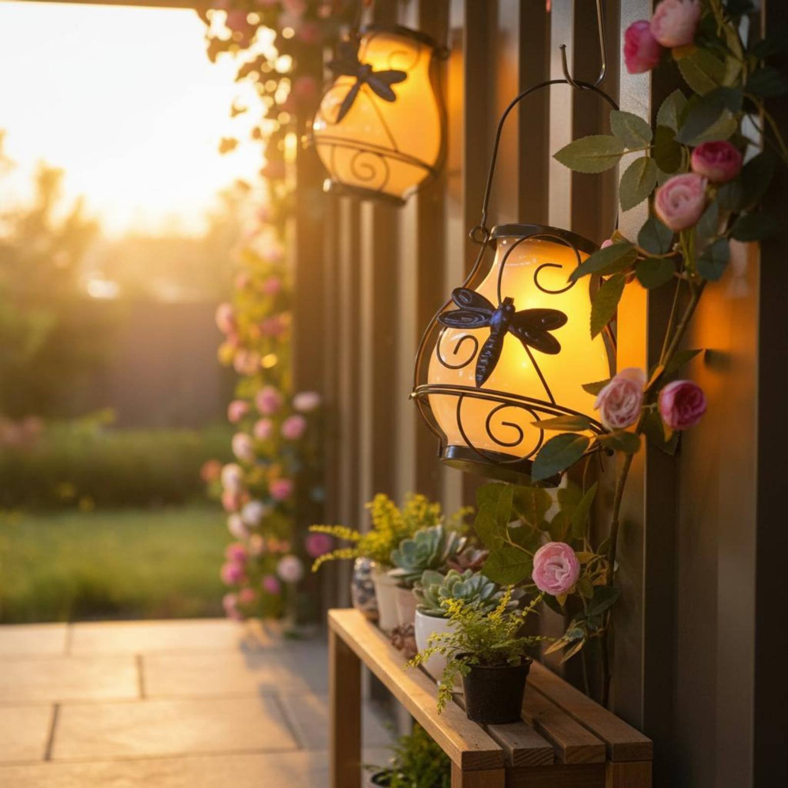 โคมไฟผีเสื้อพลังงานแสงอาทิตย์  - Outdoor Lighting Patio บทวิจารณ์และราคา