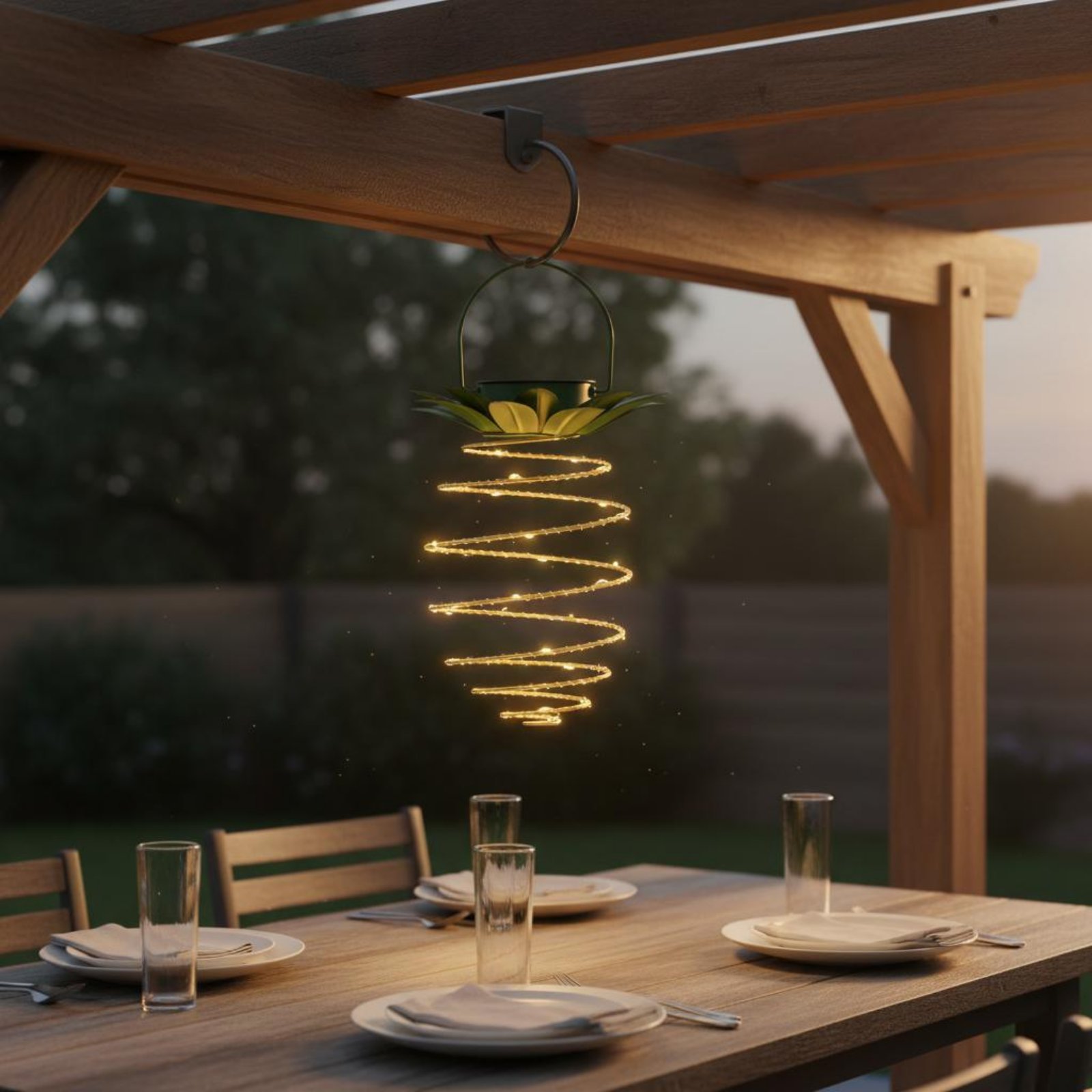 โคมไฟพลังงานแสงอาทิตย์รูปสับปะ - Outdoor Lighting Patio บทวิจารณ์และราคา
