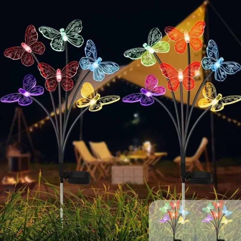 ไฟประดับสวนรูปผีเสื้อพลังงานแส - Outdoor Lighting Patio บทวิจารณ์และราคา