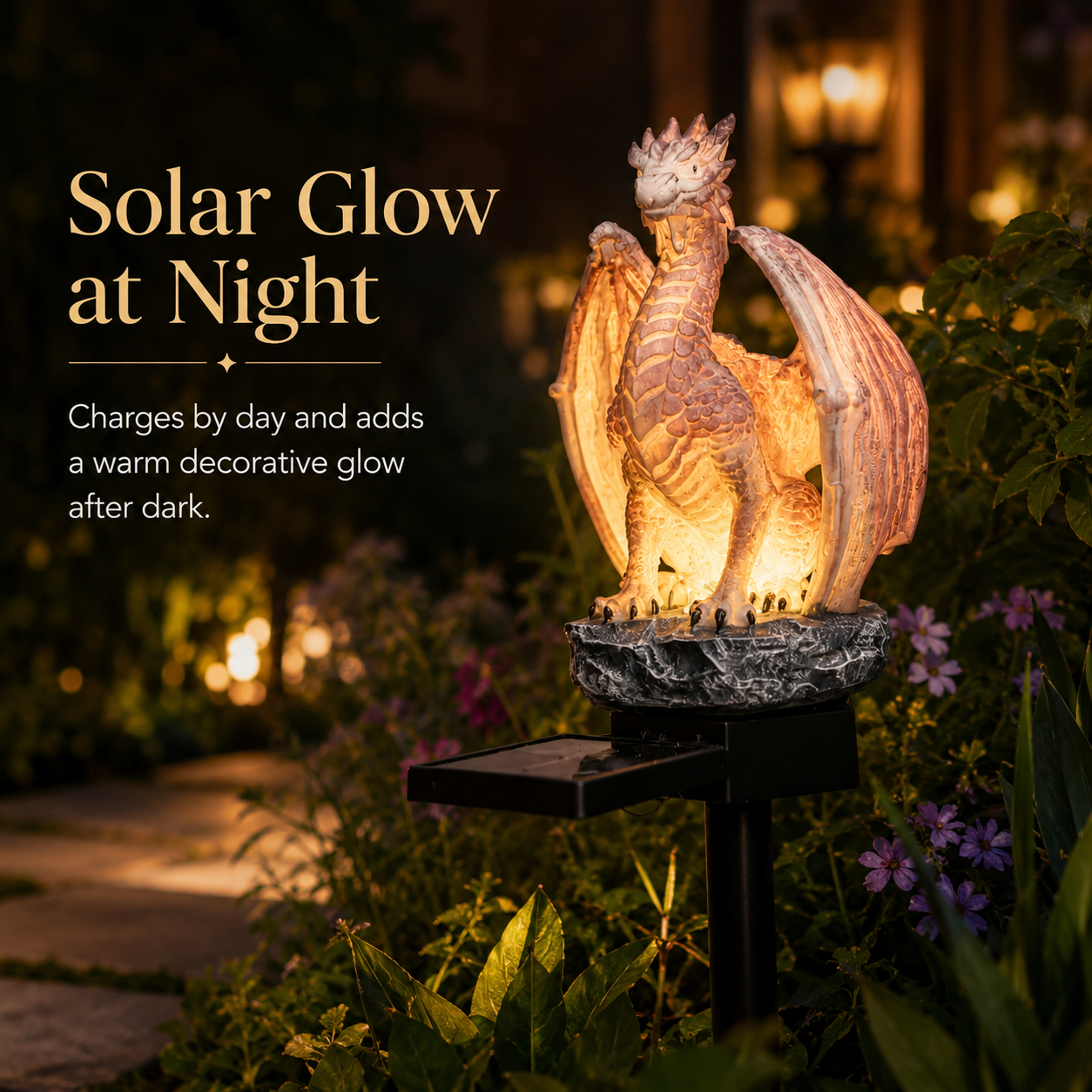 โคมไฟรูปมังกรพลังงานแสงอาทิตย์ - Solar Path Light บทวิจารณ์และราคา