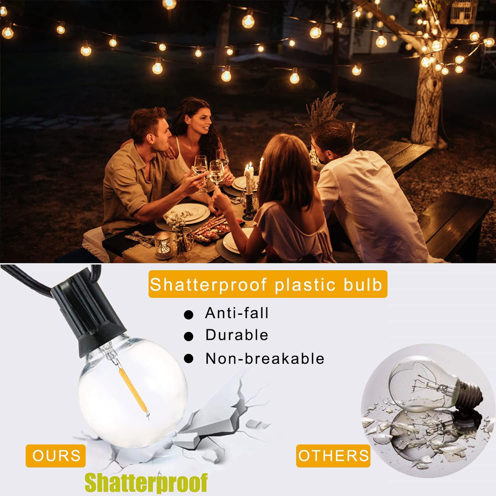 8M/15M G40 ไฟประดับทรงกลม 25 ห - Outdoor Lighting For Backyard บทวิจารณ์และราคา