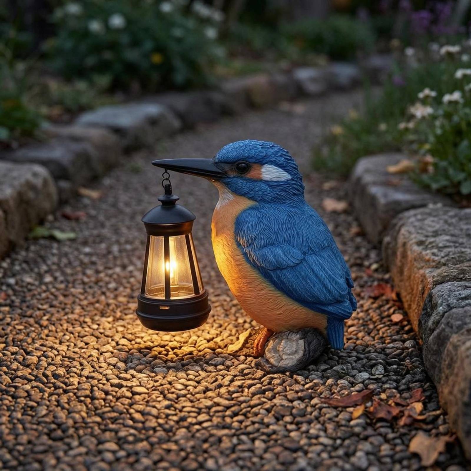รูปปั้นนกคิงฟิชเชอร์พลังงานแสง - Outdoor Lighting Patio บทวิจารณ์และราคา