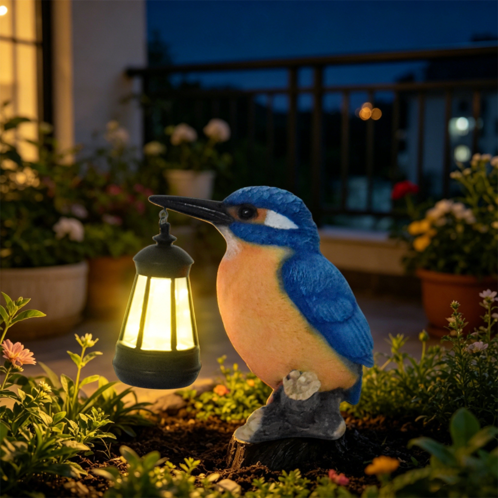 รูปปั้นนกคิงฟิชเชอร์พลังงานแสง - Outdoor Lighting Patio บทวิจารณ์และราคา