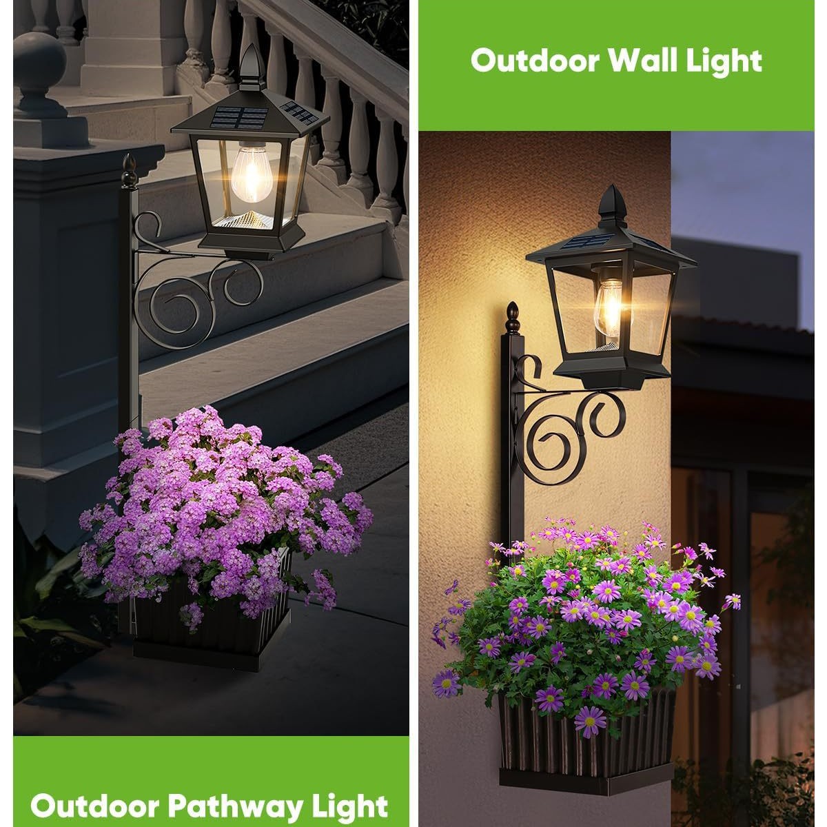 โคมไฟสวนพลังงานแสงอาทิตย์ 2-in - Wall Lighting Outdoor บทวิจารณ์และราคา