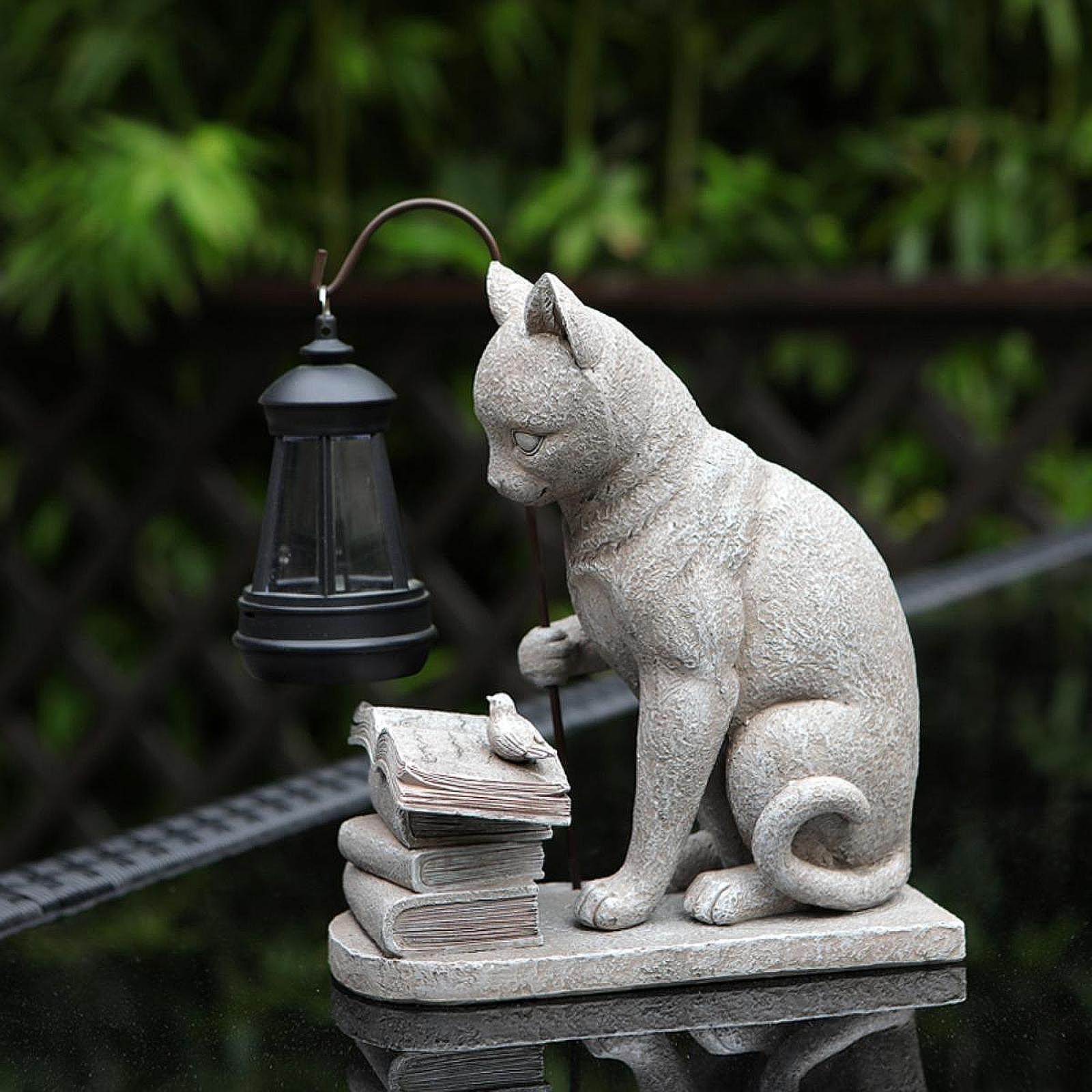 รูปปั้นแมวพลังงานแสงอาทิตย์ขนา - Solar Path Light บทวิจารณ์และราคา