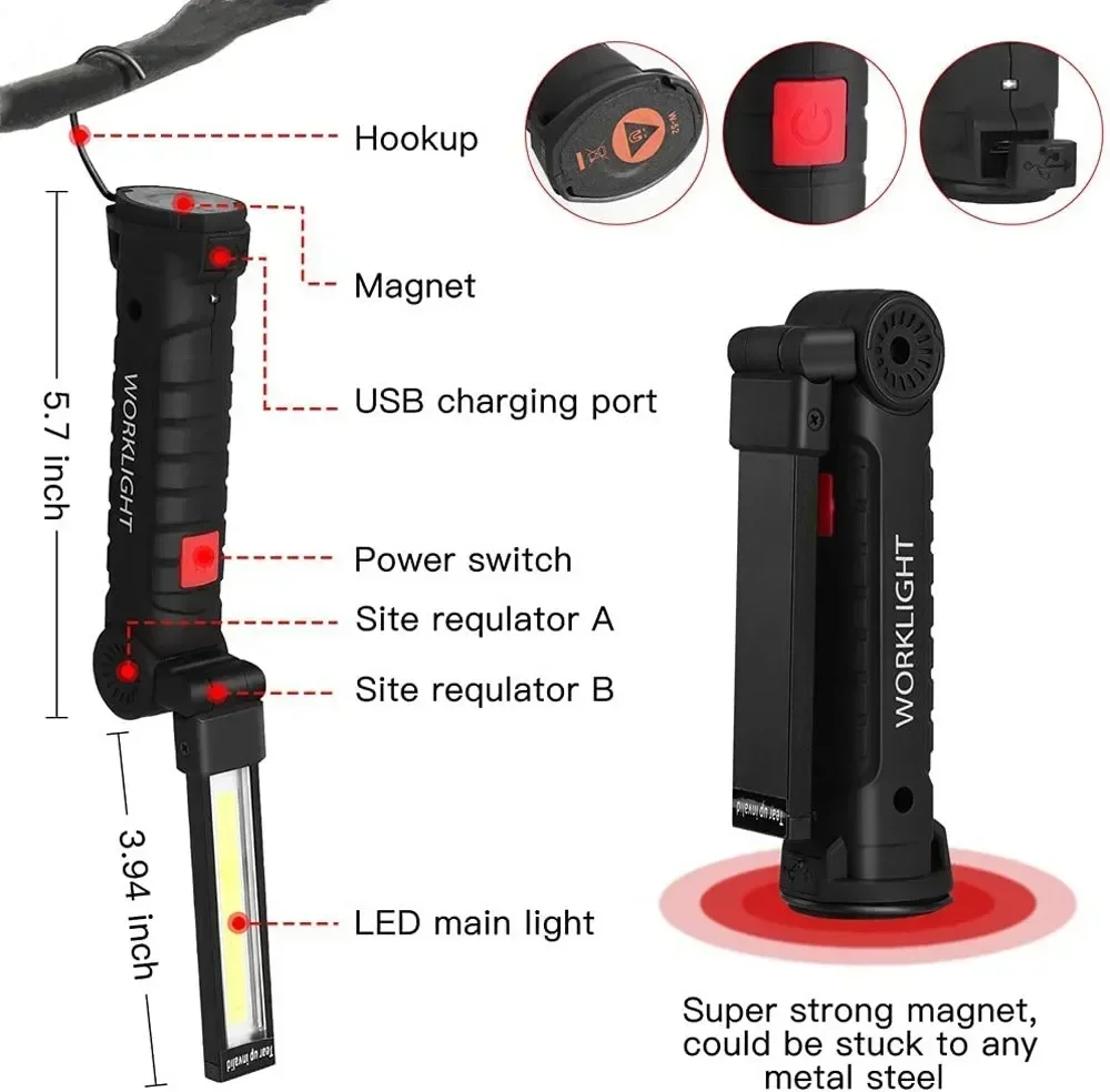 ไฟฉาย LED COB แบบชาร์จไฟได้ผ่า - Outdoor Lighting Lumen บทวิจารณ์และราคา