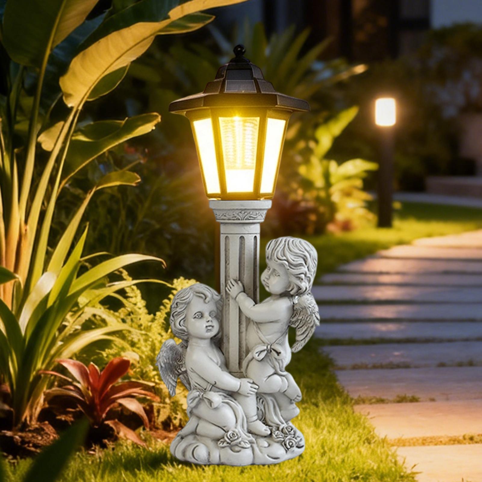 รูปปั้นสวนเรืองแสงเปิด/ปิดอัตโ - Outdoor Lighting For Home บทวิจารณ์และราคา
